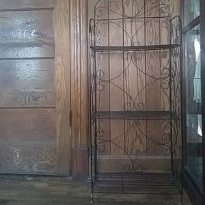 3 tier black metal stand